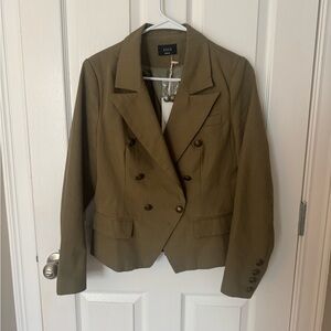 Vici Double-Breasted Khaki Blazer